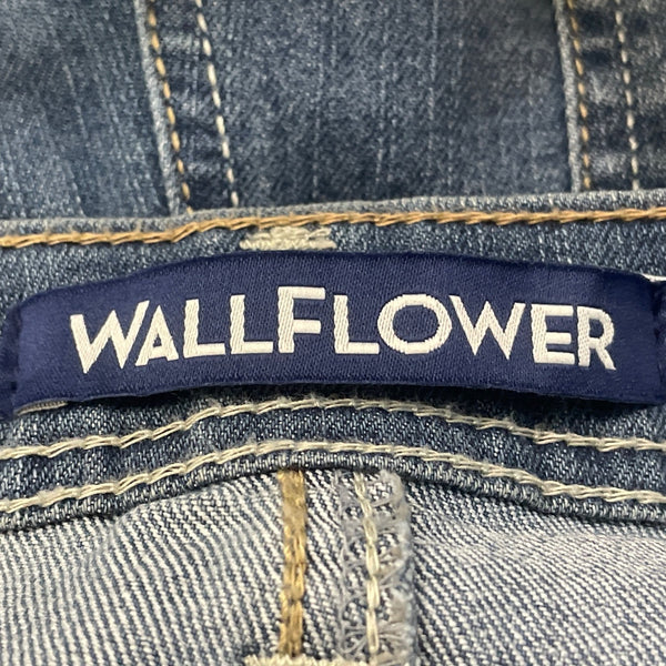 Wallflower Women’s Blue Denim Overalls Adjustable Straps Casual Size XL - New