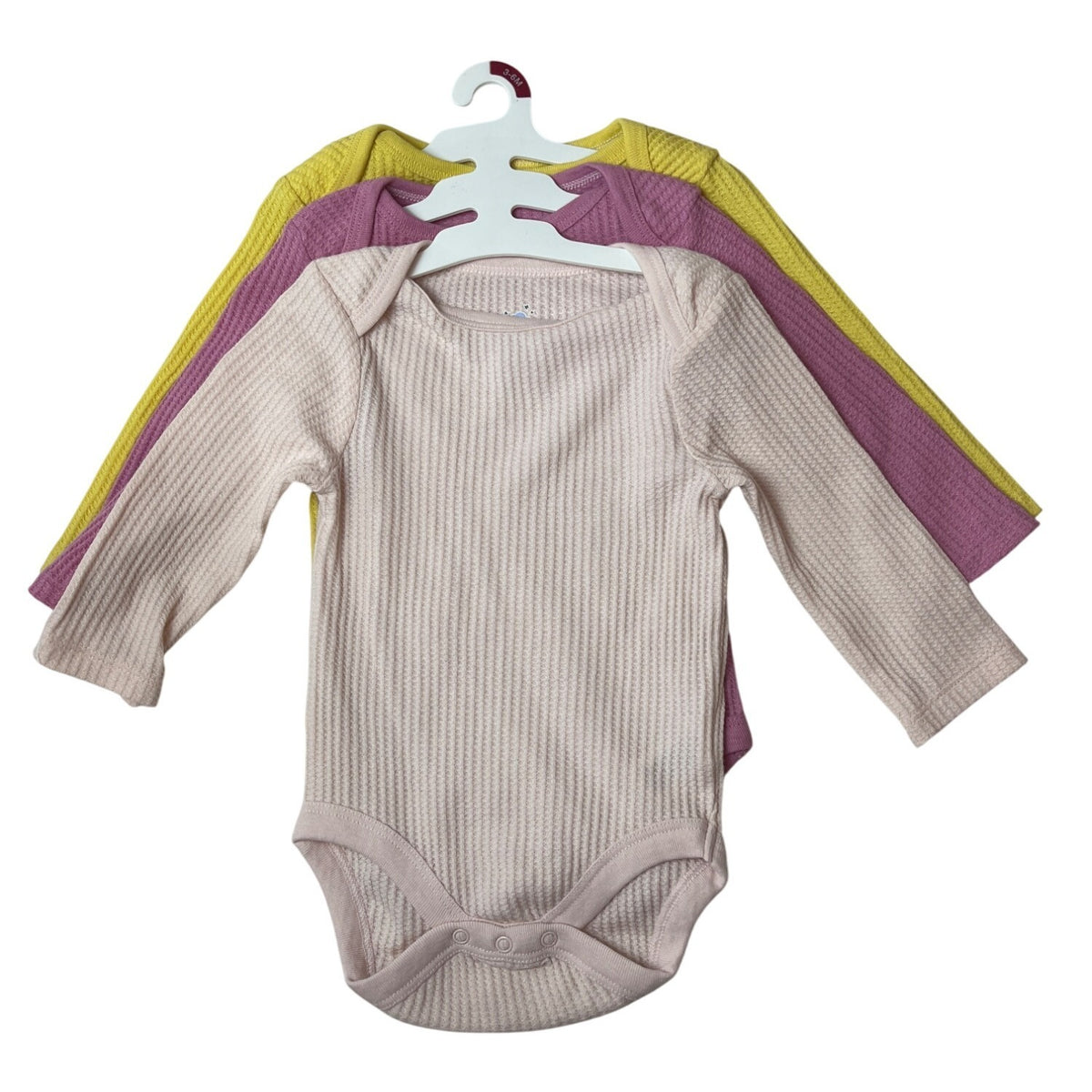 Cloud Island 3-Pack Long-Sleeve Bodysuits For Babies Sz 3-9M-NEW