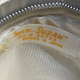 Vintage Bags By Susan Women’s White & Grey Pearl Beaded Clutch Purse Sz S