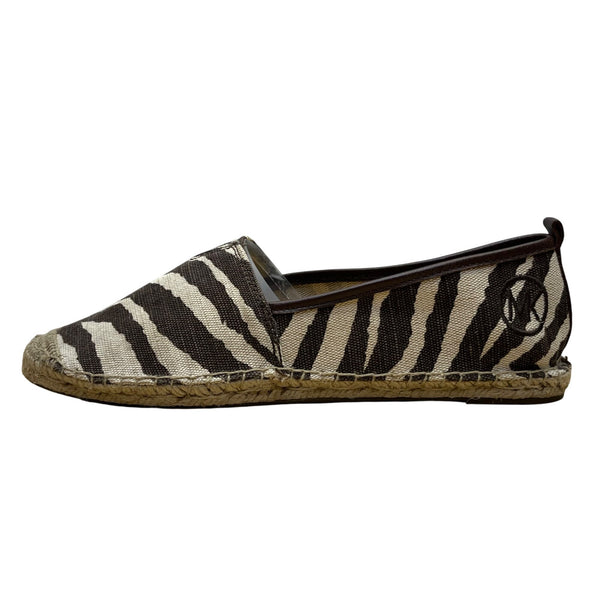 Michael Kors Women’s Tiger  Animal Print Canvas Slip-On Espadrilles Size 10M