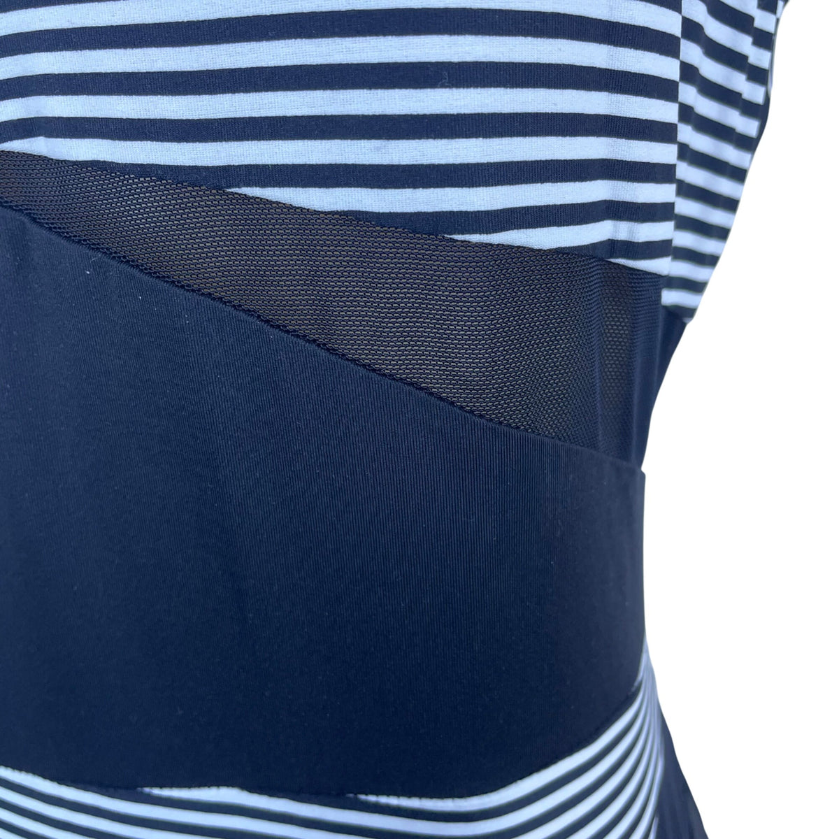 Niptuck Swim Women's Navy & White One-Piece Swimsuit Striped Size 16 - New