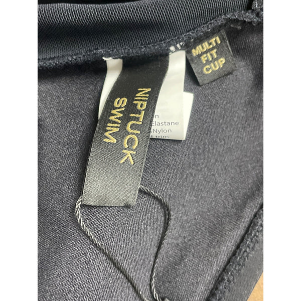 Niptuck Swim Women's Navy & White One-Piece Swimsuit Striped Size 16 - New