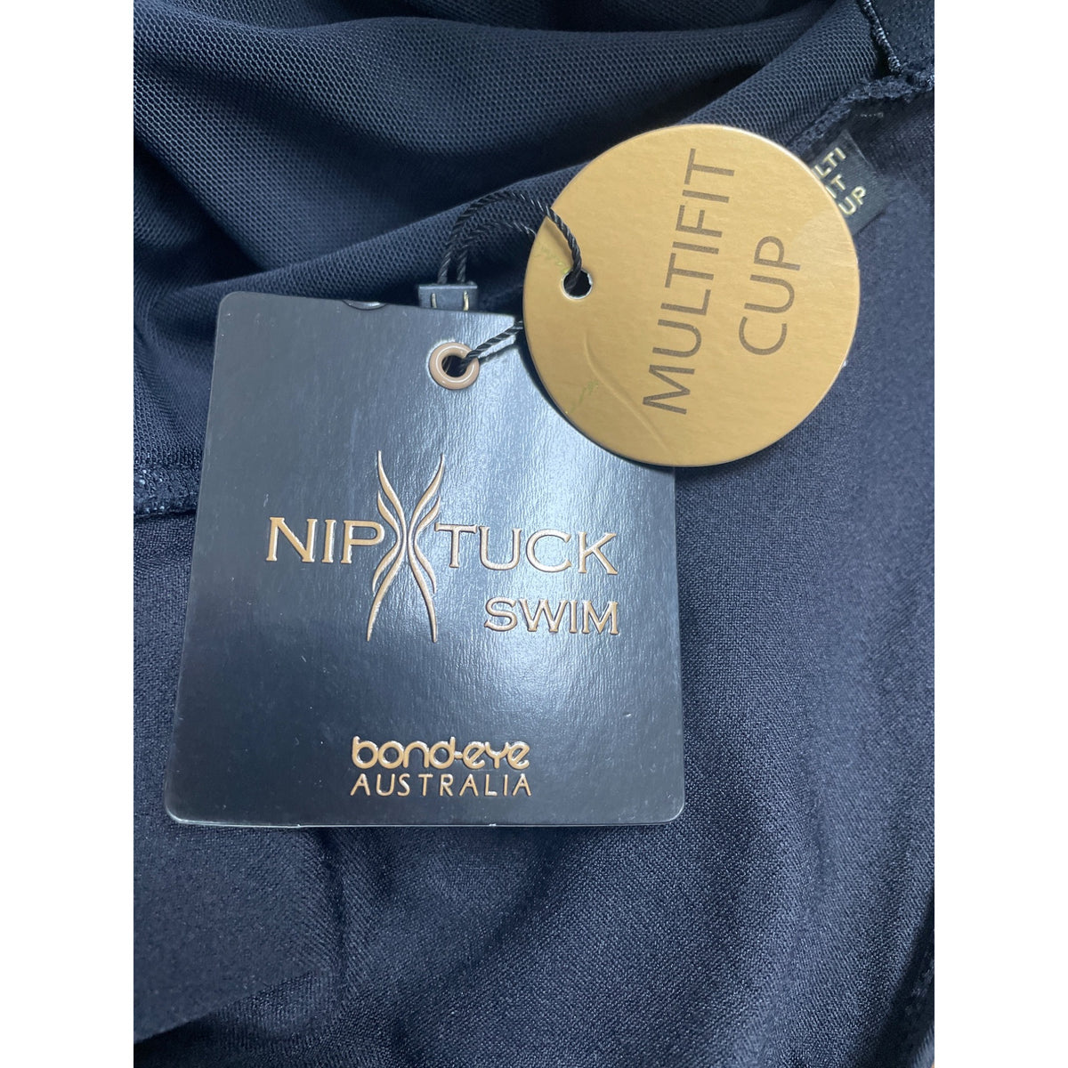 Niptuck Swim Women's Navy & White One-Piece Swimsuit Striped Size 16 - New