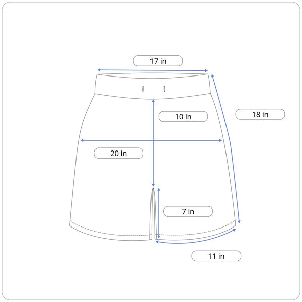 Hind Mens Blue Athletic Shorts Geometric Pattern Elastic Waist Sz L - New