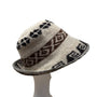 Handwoven Wool Tribal Patterned Beige & Brown Bucket Hat