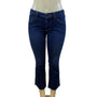 Jag Women's Dark Wash Cropped Bootcut Jeans Mid Rise Raw Size 6P