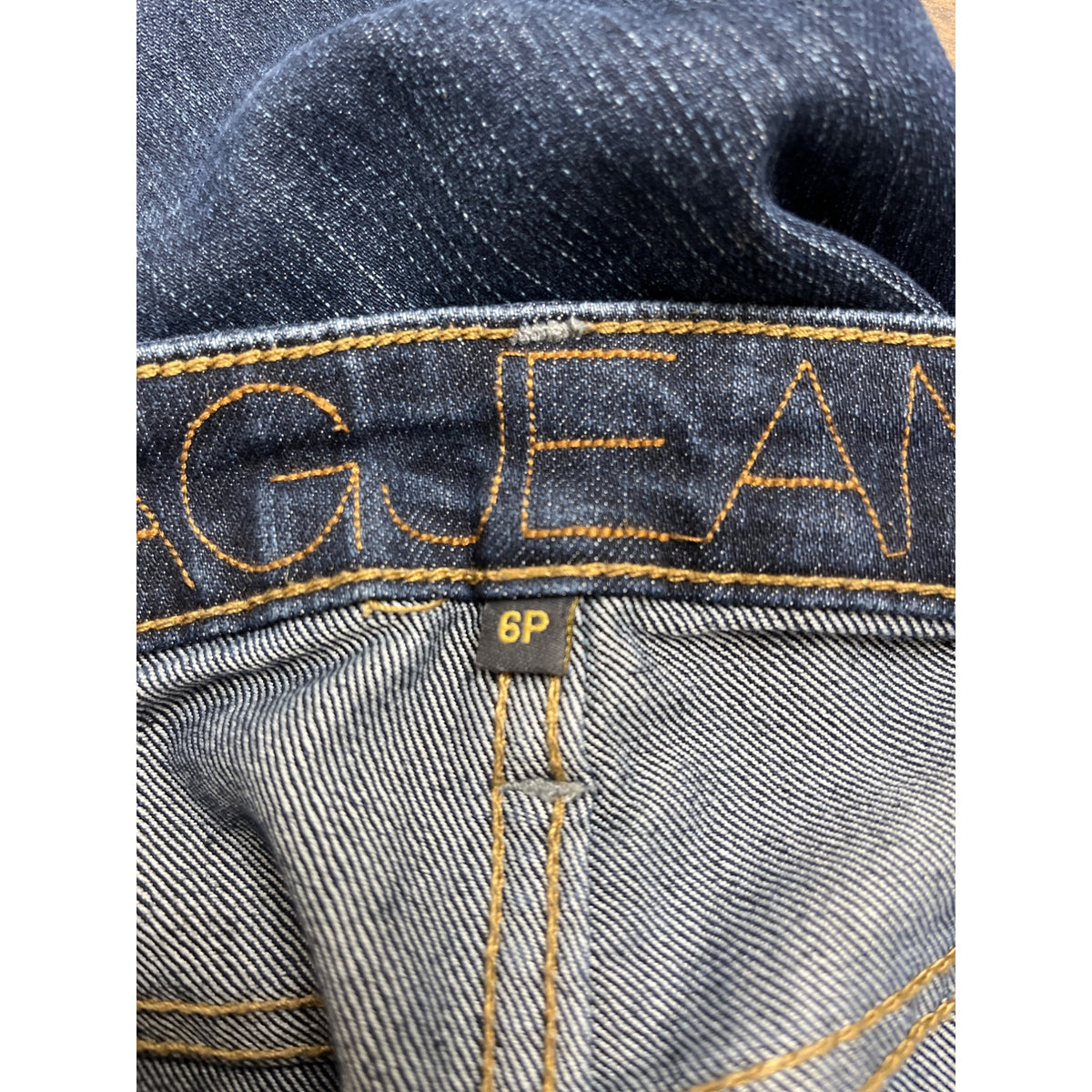 Jag Women's Dark Wash Cropped Bootcut Jeans Mid Rise Raw Size 6P