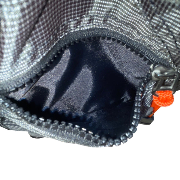 Kaweiknight Grey/Orange Nylon Adjustable Strap Multi-Zip Crossbody Backpack