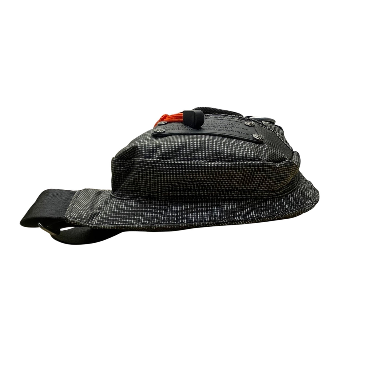 Kaweiknight Grey/Orange Nylon Adjustable Strap Multi-Zip Crossbody Backpack