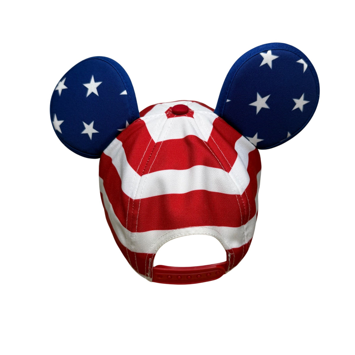 Disney Patriotic Red White Blue American Flag Mickey Mouse Ears Kids Hat Adjustable Fit