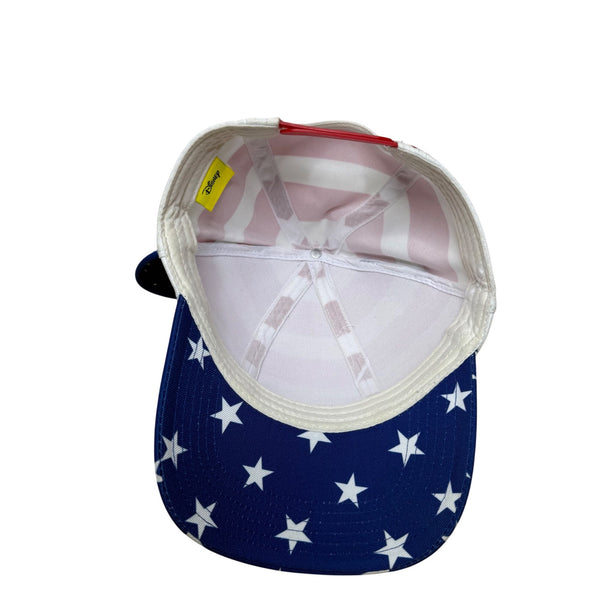 Disney Patriotic Red White Blue American Flag Mickey Mouse Ears Kids Hat Adjustable Fit