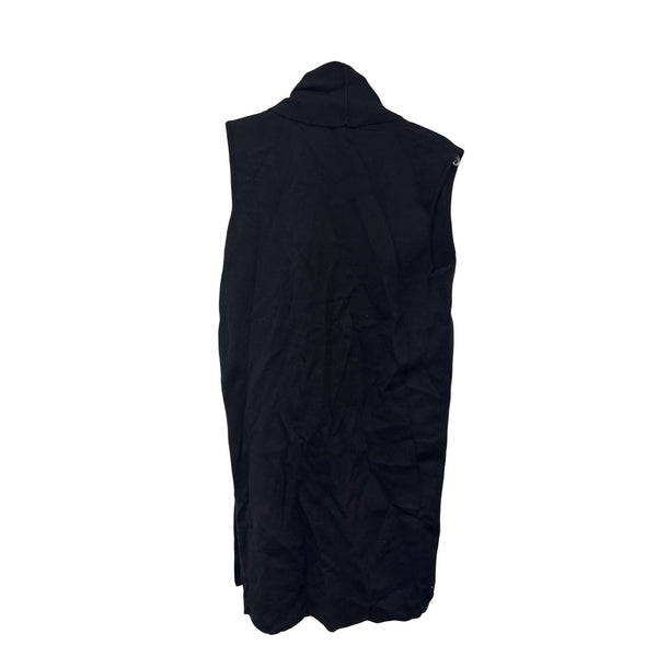 Philosophy Womens Black Viscose Blend Open Front Sleeveless Vest Top XL Lightweight