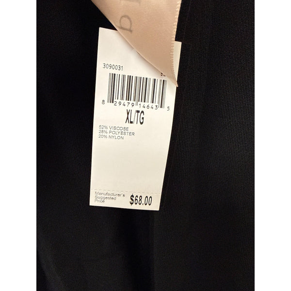 Philosophy Womens Black Viscose Blend Open Front Sleeveless Vest Top XL Lightweight