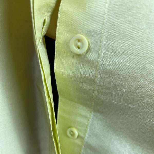 Chico’s Oversized Neon Yellow Button-Up Long Shirt Blouse For Women Size 8