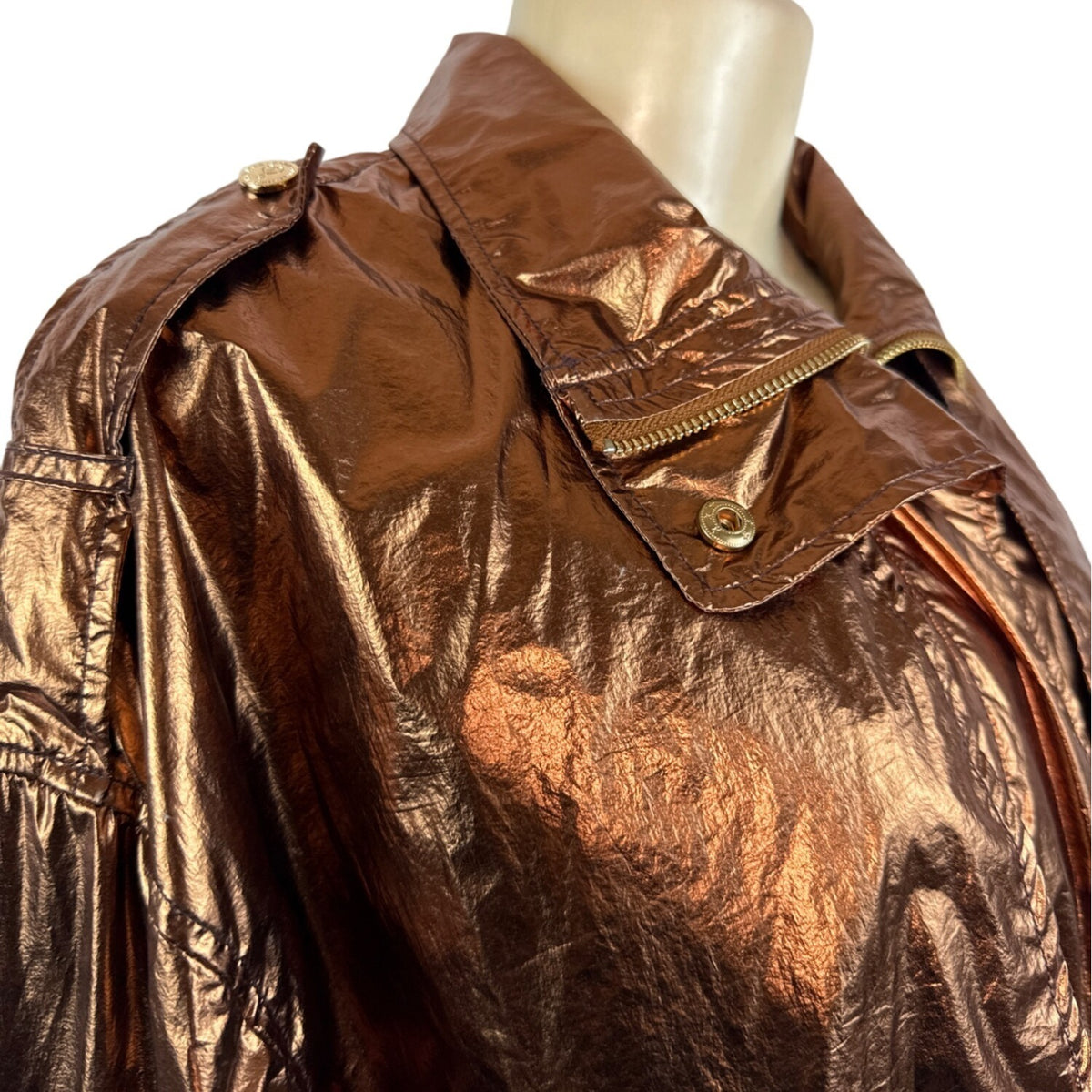 Lola Casademunt Women’s Copper Oversized Parka Jacket W/ Drawstring Waist Size S/M