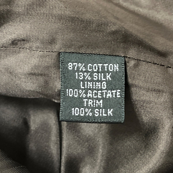 Linda Allard Ellen Tracy Brown & Gold Floral Print Open Front Jacket Size 16