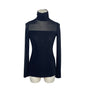 Parrizia Luca Milano Womens Black Sheer Long Sleeve Turtleneck Top Size XS- New