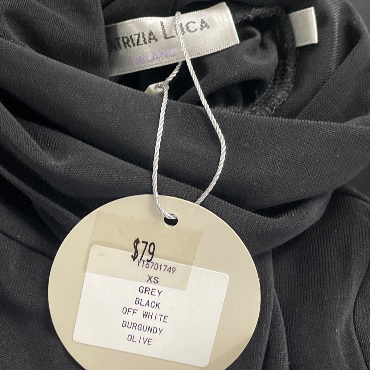 Parrizia Luca Milano Womens Black Sheer Long Sleeve Turtleneck Top Size XS- New