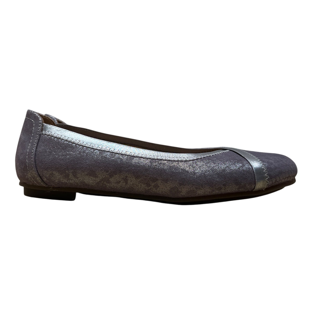 Vionic Women’s Metallic Purple Snake Print Slip-On Caroll Ballet Flats Size 5