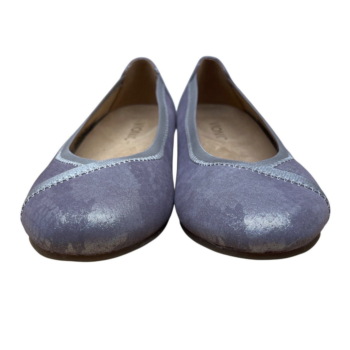 Vionic Women’s Metallic Purple Snake Print Slip-On Caroll Ballet Flats Size 5