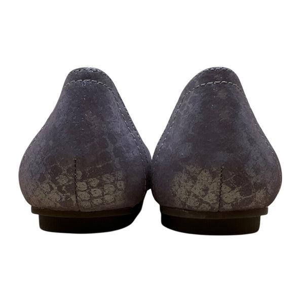 Vionic Women’s Metallic Purple Snake Print Slip-On Caroll Ballet Flats Size 5