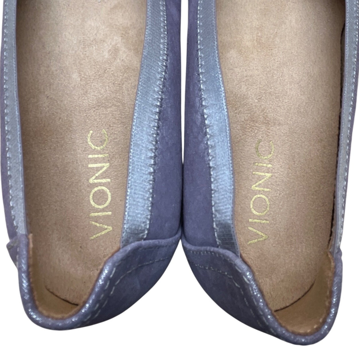 Vionic Women’s Metallic Purple Snake Print Slip-On Caroll Ballet Flats Size 5