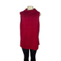 Valerie Stevens Womens Red Merino Wool Sleeveless Cowl Neck Sweater Size 2X New