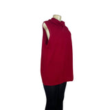 Valerie Stevens Womens Red Merino Wool Sleeveless Cowl Neck Sweater Size 2X New