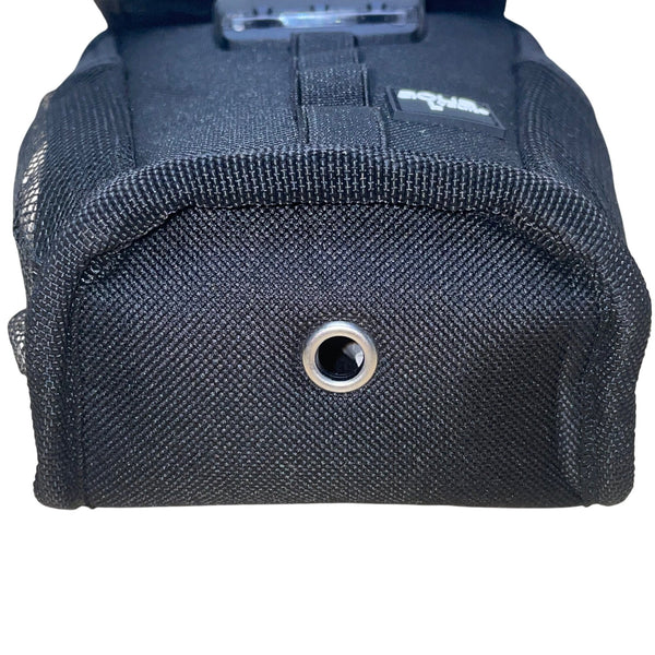 FlexSafe Anti-Theft Black Mesh Pockets Aqua Vault With Lock Zipper Travel Bag