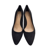 Gap Women Black Suede Pointed-Toe Classic Heels Size 8 Stylish Pumps Comfortable Fit
