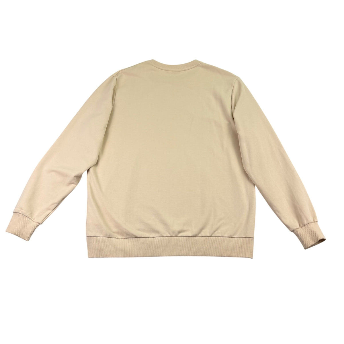 Puma Mens Beige Cotton Logo Crewneck Sweatshirt Casual Pullover Sz XXL