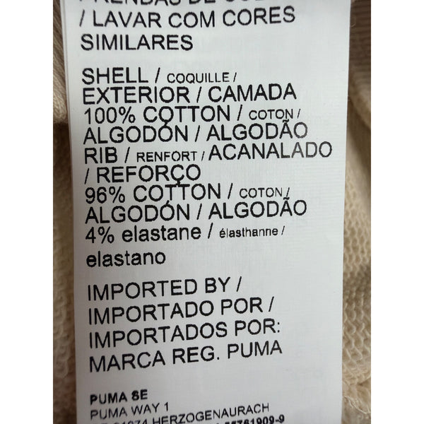 Puma Mens Beige Cotton Logo Crewneck Sweatshirt Casual Pullover Sz XXL