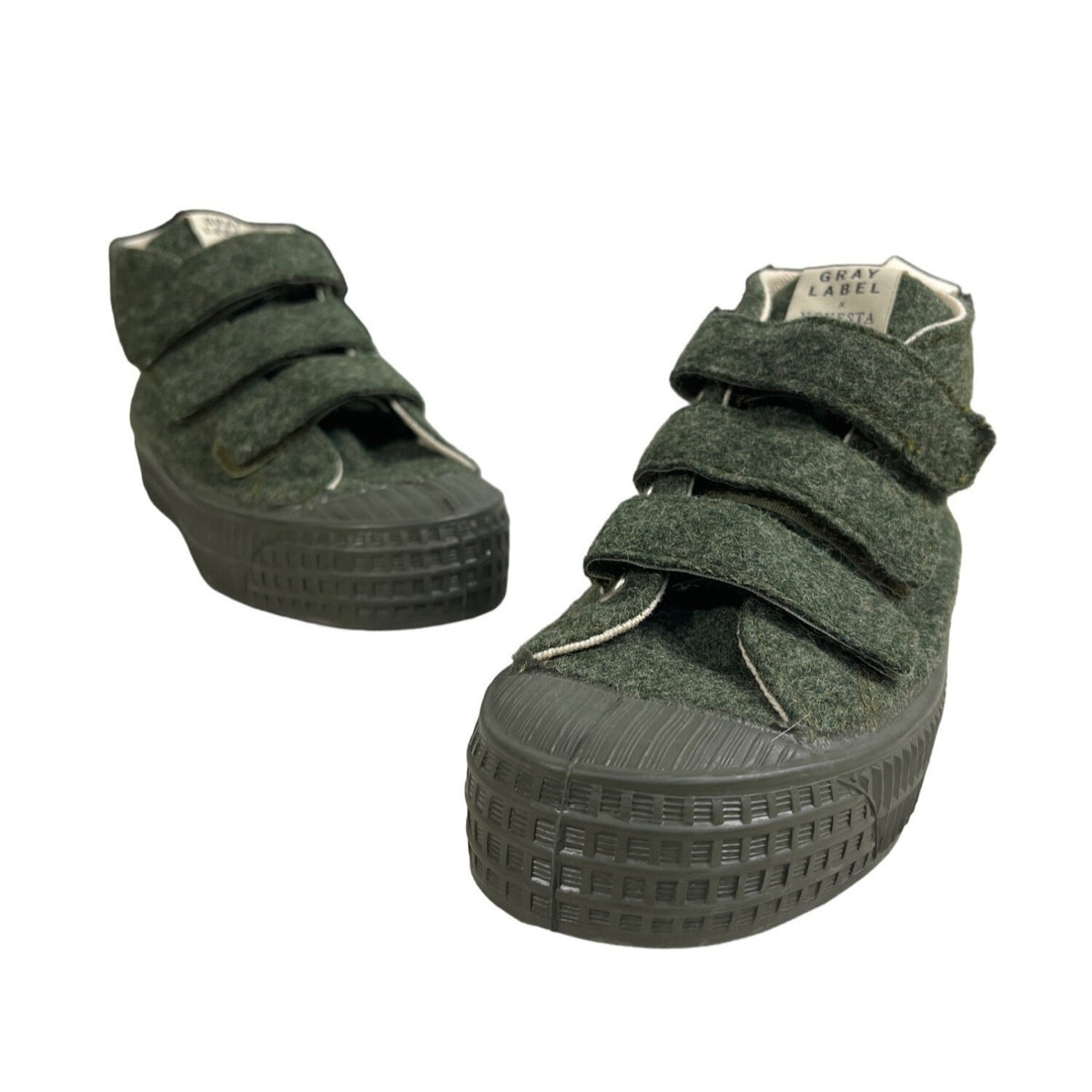 Gray Label x Novesta Toddler Boy's Green Detacheable Straps High Top Shoes Sz 18 - NWOB