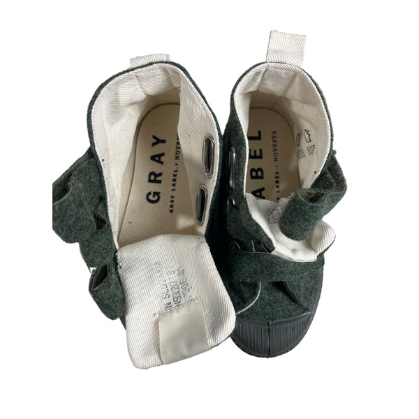 Gray Label x Novesta Toddler Boy's Green Detacheable Straps High Top Shoes Sz 18 - NWOB