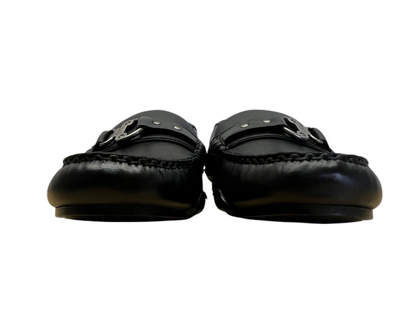 Ellen Tracy Women’s Black Leather Simon Loafers Size 8M - New