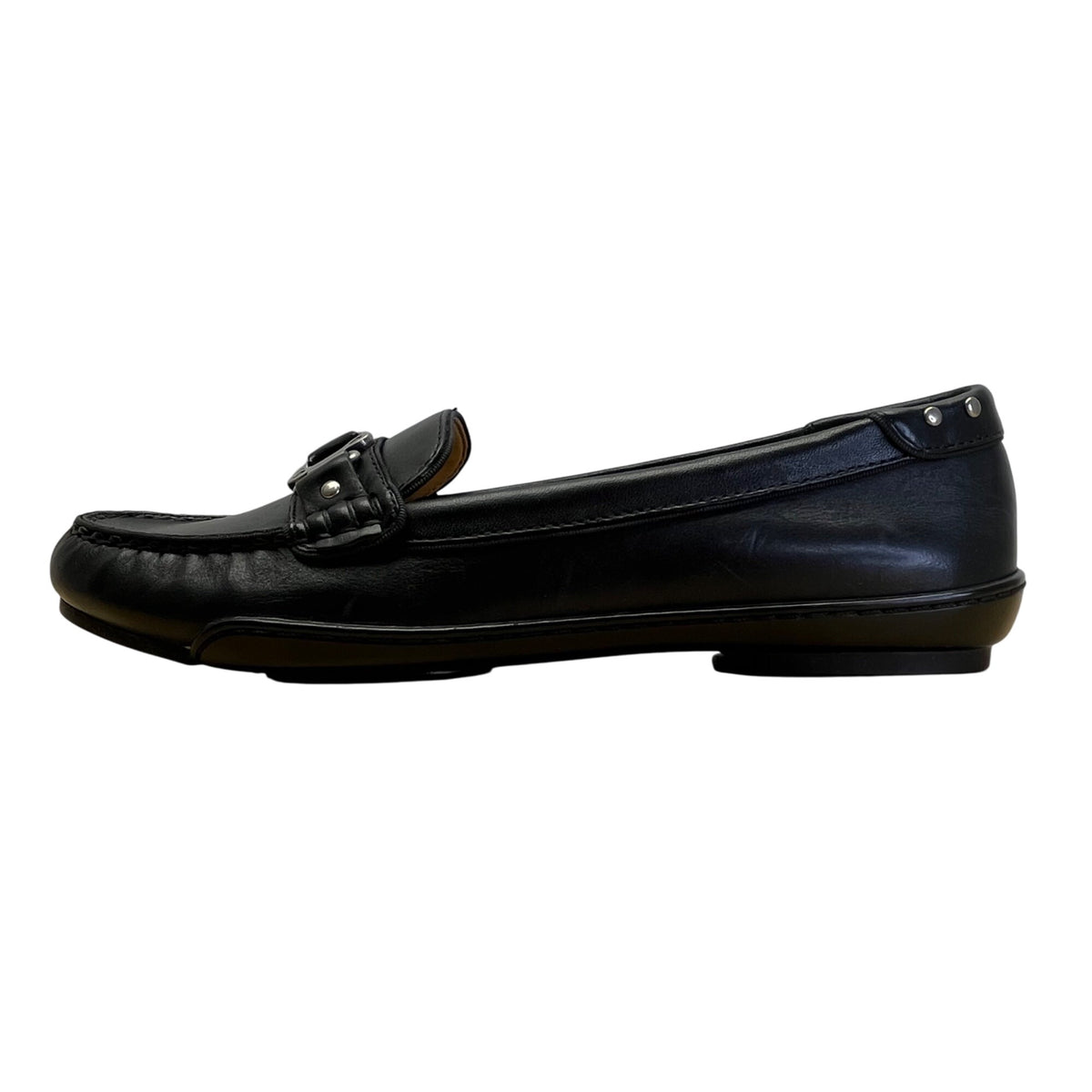 Ellen Tracy Women’s Black Leather Simon Loafers Size 8M - New