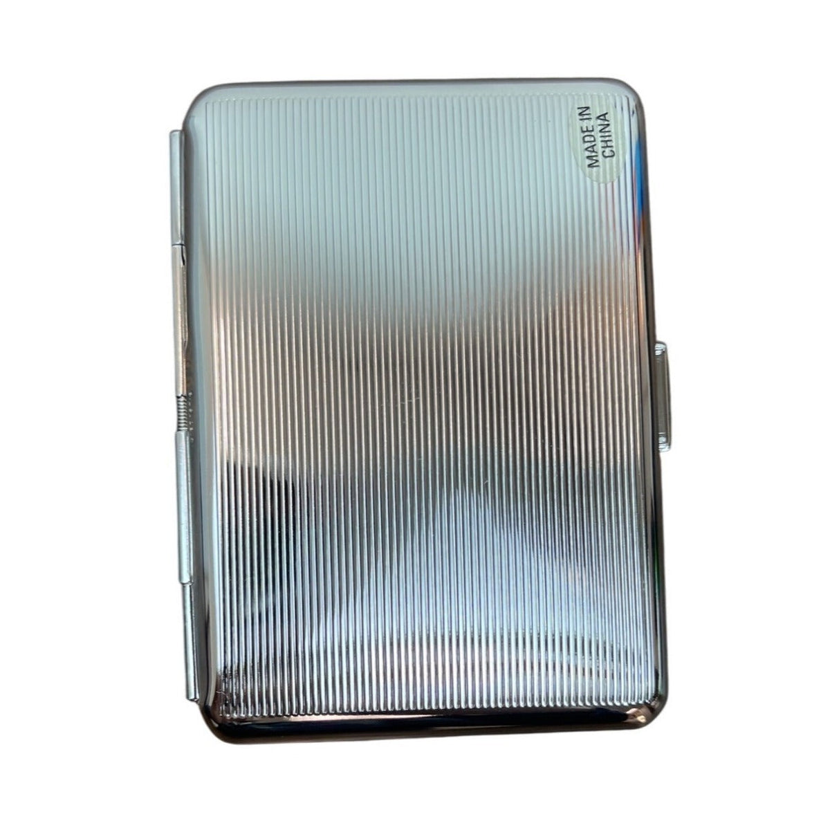 Stephanie Silver Tone With Elastic Straps Women Cigarette Case Sz S