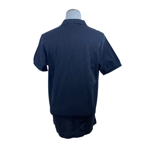 Saks Fifth Avenue Mens Charcoal Grey Heather Polo Shirt Short Sleeve Size L -New