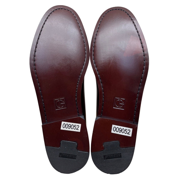 Cole Haan Mens Burgundy Leather Tassel Classic Slip-On Dress Loafers Size 9D-New