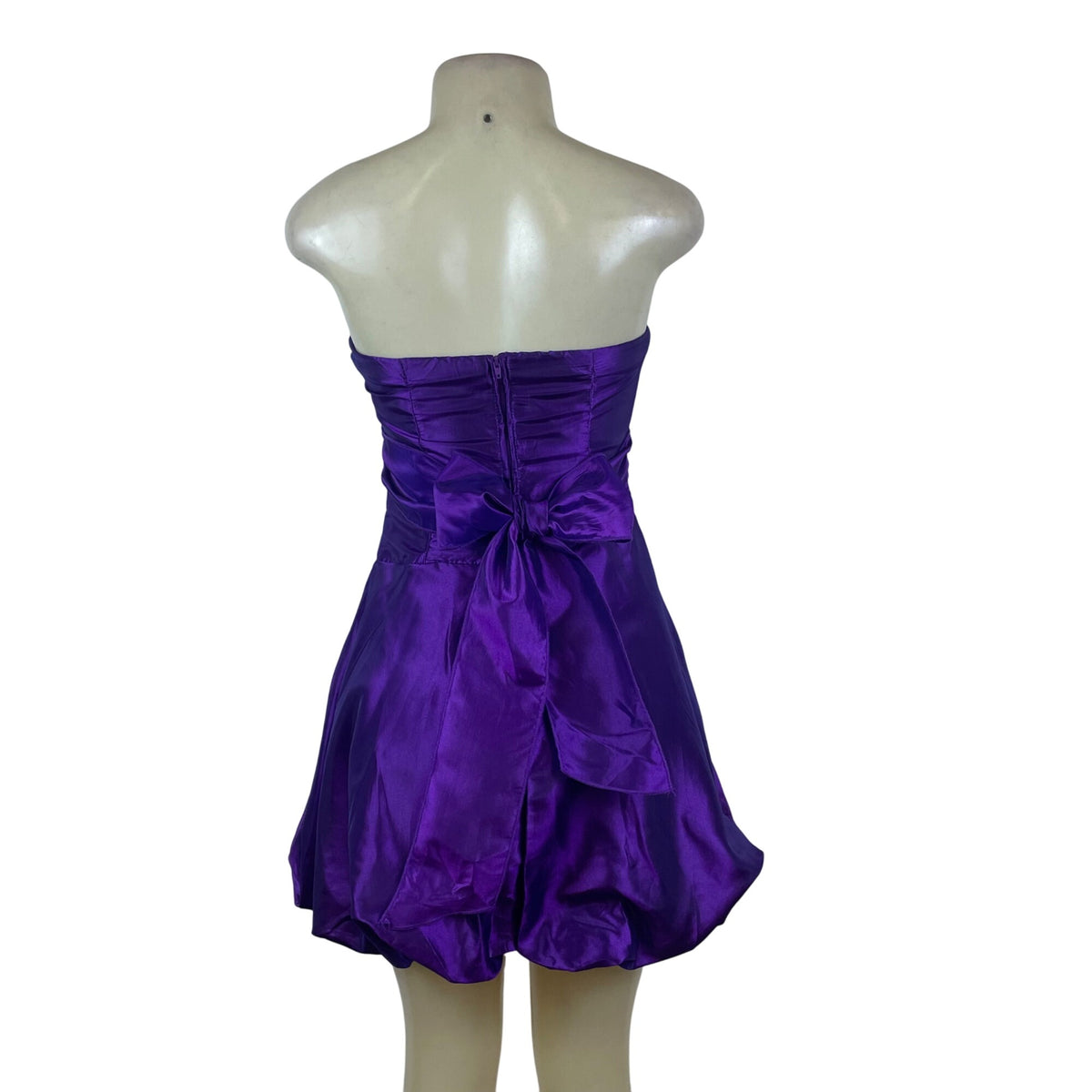 Teeze Me Purple Strapless Short Party Dress With Sequins & Bow Size 1