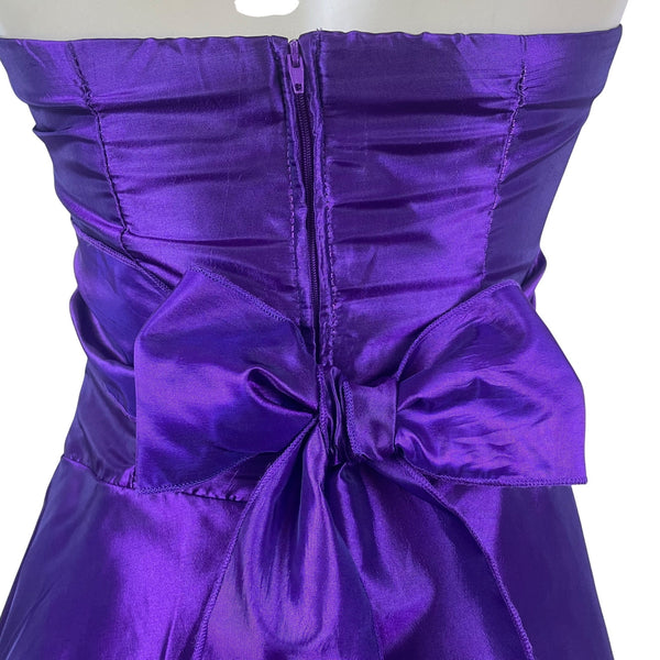 Teeze Me Purple Strapless Short Party Dress With Sequins & Bow Size 1
