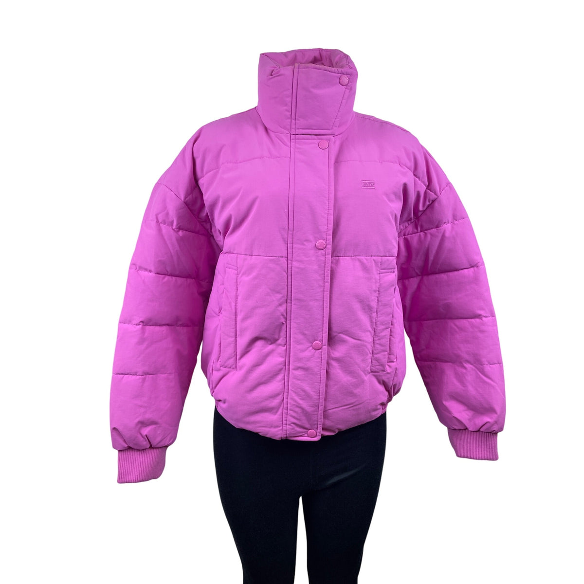 Levi’s Women’s Bubble Gum Pink Puffer Long Sleeve Coat Jacket Sz XS