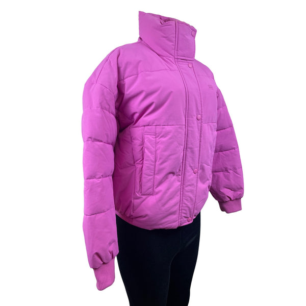 Levi’s Women’s Bubble Gum Pink Puffer Long Sleeve Coat Jacket Sz XS