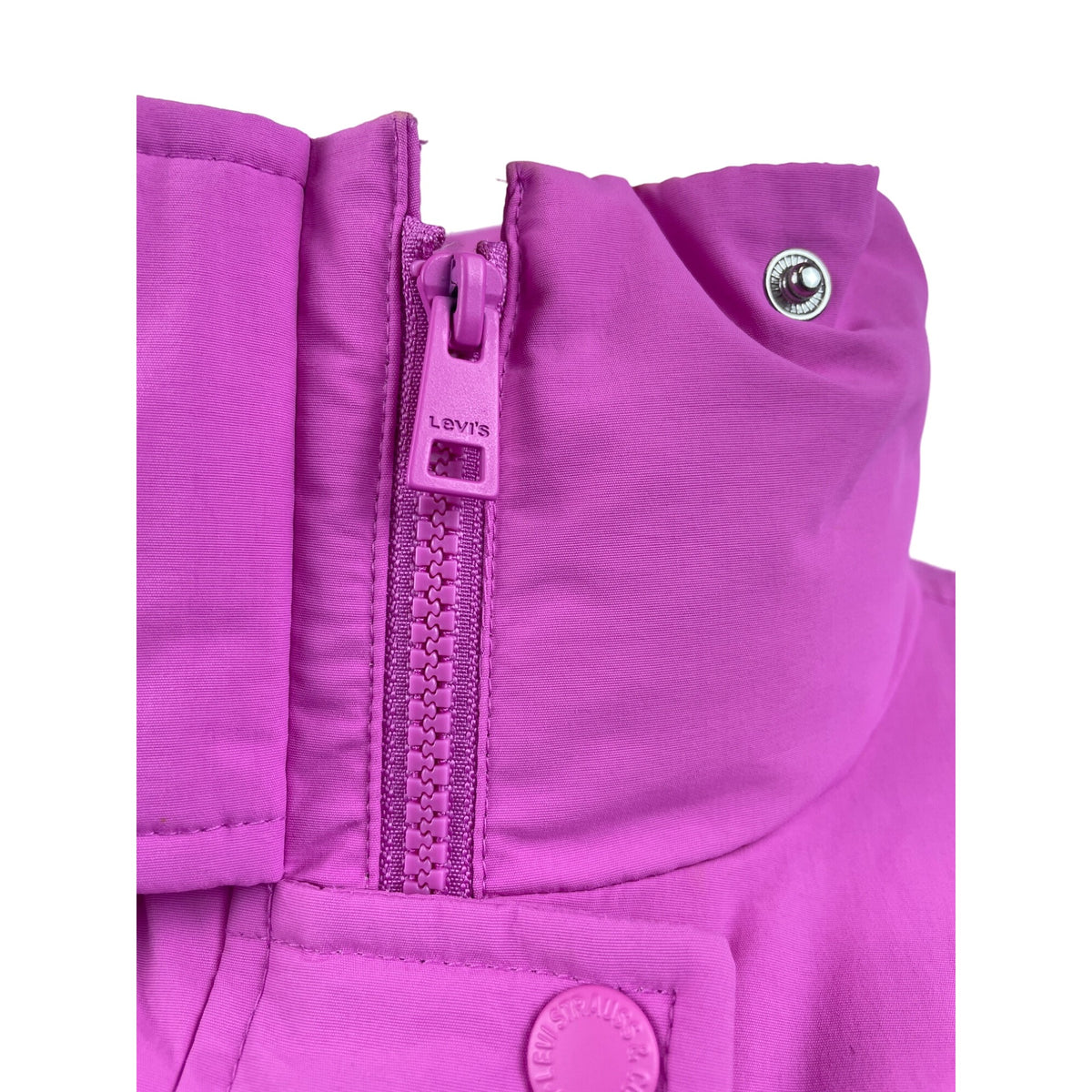 Levi’s Women’s Bubble Gum Pink Puffer Long Sleeve Coat Jacket Sz XS