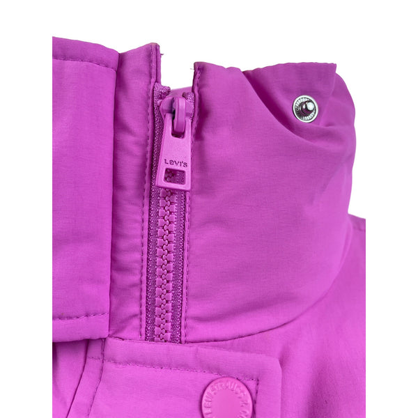 Levi’s Women’s Bubble Gum Pink Puffer Long Sleeve Coat Jacket Sz XS