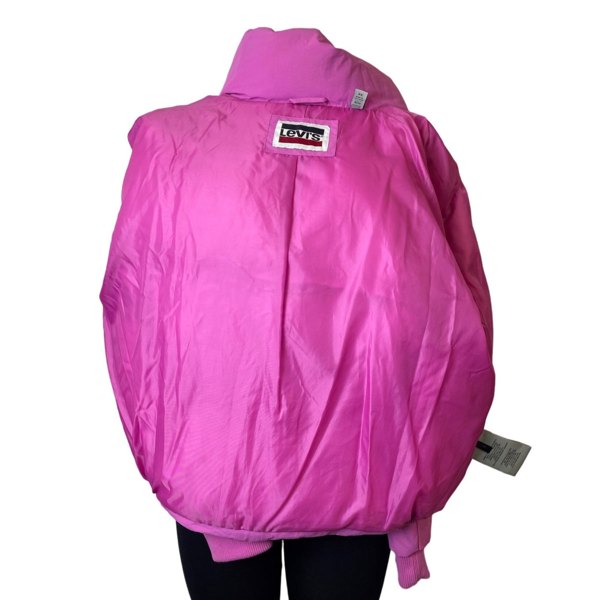 Levi’s Women’s Bubble Gum Pink Puffer Long Sleeve Coat Jacket Sz XS