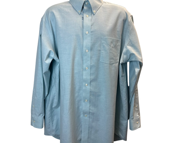 Stafford Essentials Light Blue Button-Down Shirt Mens XL Long Sleeve - New