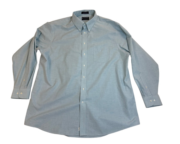 Stafford Essentials Light Blue Button-Down Shirt Mens XL Long Sleeve - New
