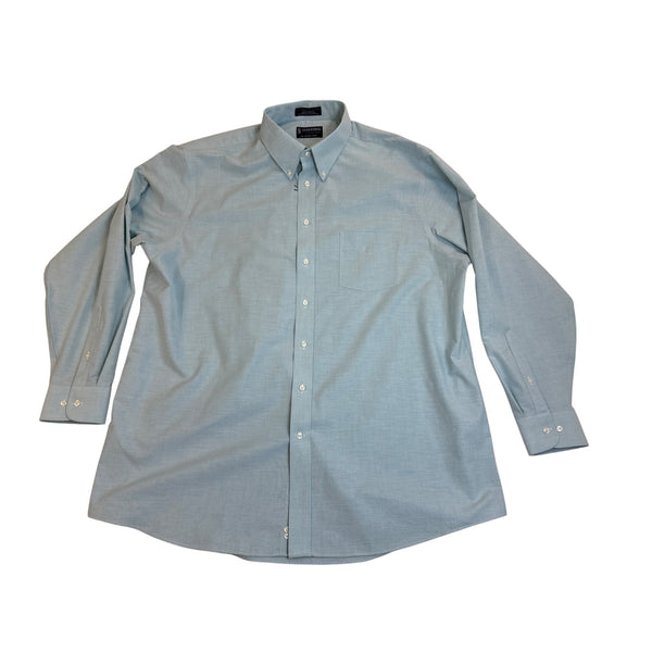 Stafford Essentials Light Blue Button-Down Shirt Mens XL Long Sleeve - New