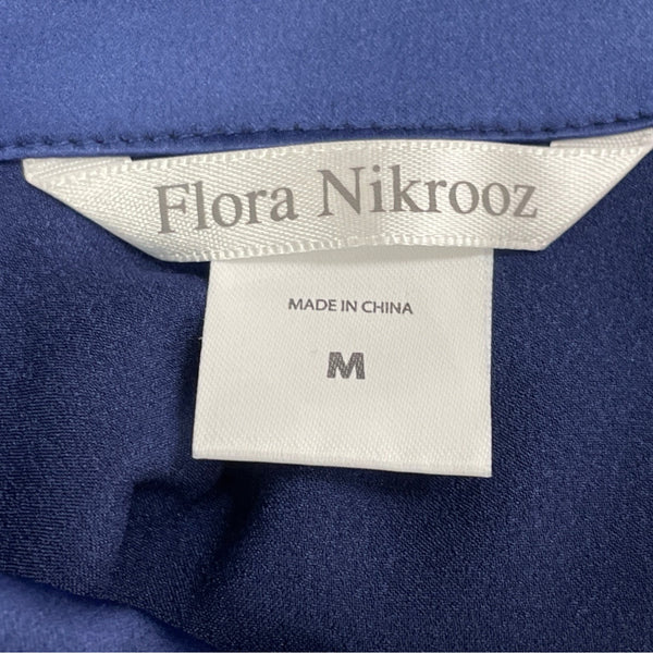Flora Nikrooz 2-Piece Pajama Set Navy Blue Button-Up Top & Shorts Sz M - New
